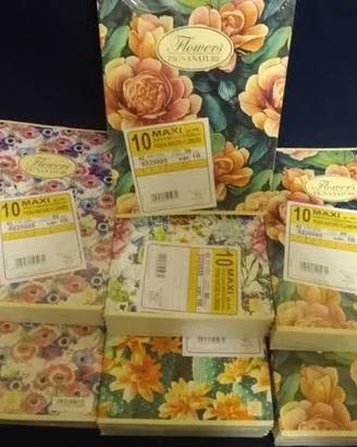 7 pacchi da 10 maxi quaderni pigna NATURE FLOWERS
