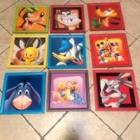 Set di 9 Quadri Disney per Cameretta