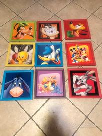 Set di 9 Quadri Disney per Cameretta