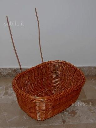 Cesto cestino in vimini bici bicicletta