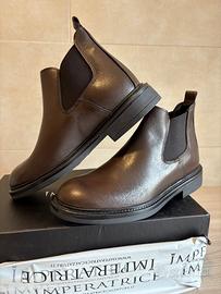 Stivaletti uomo pelle marrone 41 Made in Italy new
