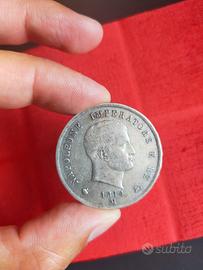 5 lire Napoleone 1814 M