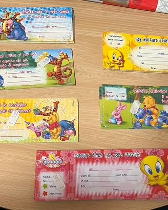Biglietti compleanno Tweetty, Wynnie the pooh fest