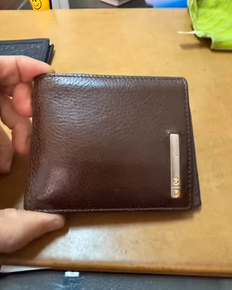 Portafoglio Cartier originale In pelle marrone