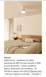 WIND CALM - Ventilatore da soffitto Create