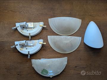 3 applique a mezzaluna + 1 a vela