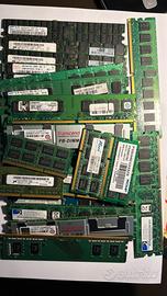 Lotto RAM miste DDR / DDR2 / ECC / Nb. – 28 moduli