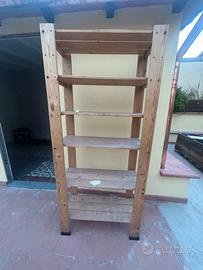 Scaffale/libreria in legno 6 ripiani