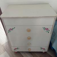 Cassettiera, ex- fasciatoio, con quattro cassetti 