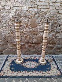 Coppia Candelabri Funebri