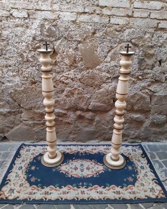 Coppia Candelabri Funebri