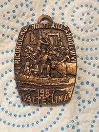 Medaglia commemorativa frana in valtellina 87