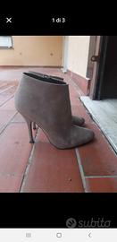 Tronchetto beige in velluto