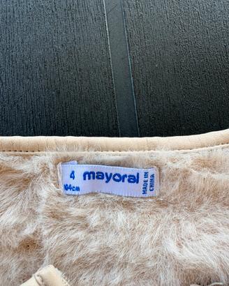 Mayoral cardigan peloso beige bambina