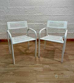 2 sedie metallo verniciato = 30 euro