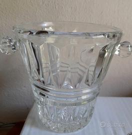 SECCHIELLO PORTA GHIACCIO IN CRISTALLO E VETRO