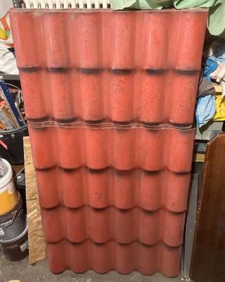 14 Lastre PVC Finto Coppo Romano + Colmi e Viti