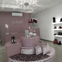 Divano circolare in tessuto vellutato