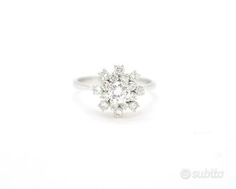 Anello a contorno in oro bianco