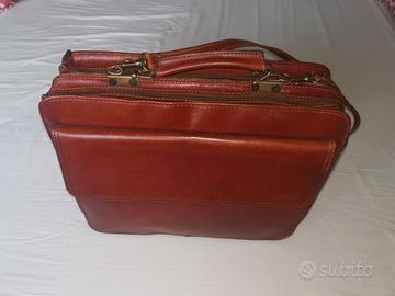 Borsa cartella portadocumenti vintage in cuoio