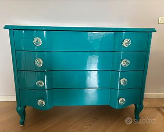 Comó laccato lucido turchese