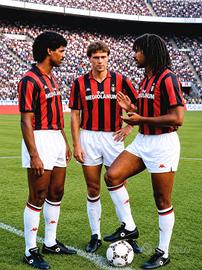 fotografia il trio olandese del Milan 