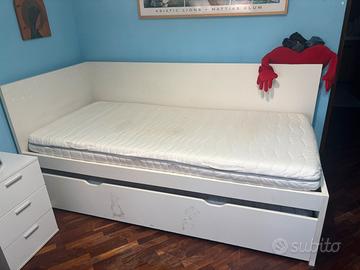Letto singolo con altro letto estraibile Ikea