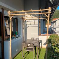 Pergolato in bambù 170x170x220