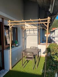 Pergolato in bambù 170x170x220