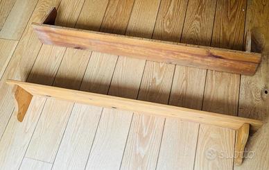 Tre coppie di mensole legno massello vintage