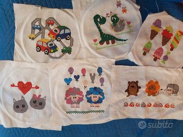 decorazioni in puntocroce fatte a mano