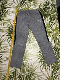 Pantaloni Puma grigi sportivi ragazzo 11-12 Anni