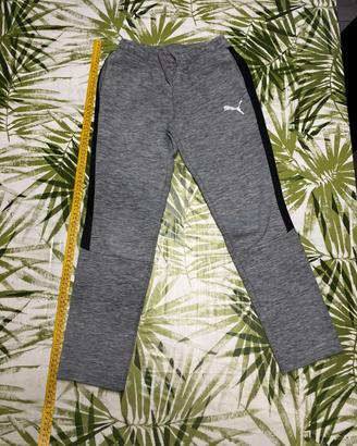 Pantaloni Puma grigi sportivi ragazzo 11-12 Anni