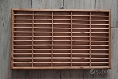 2 portamusicassette in legno