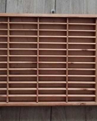 2 portamusicassette in legno