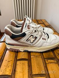 scarpe new balance BB550 marrone/bianco
