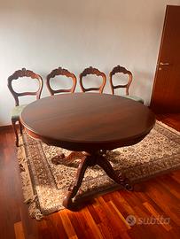 Tavolo legno e 4 sedie abbinate