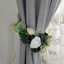 Embrasse floreale per tende fatta a mano