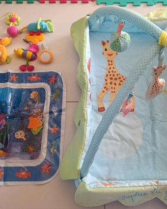 Tappeto palestrina + giochi sensoriali+tummy time