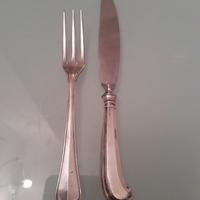 forchetta e coltello frutta argento antico 800