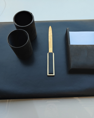 Set scrivania pelle