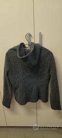 cappotto con cappuccio in lana cotta