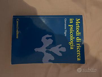 Libro Metodi di ricerc in psicologia, Nigro