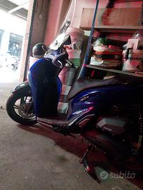 motorino sh 150 color blu vetro vetrina
