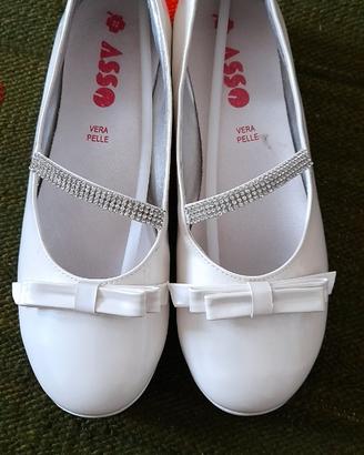 Scarpe bianche cerimonia bambina 36