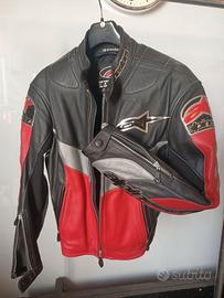 Giubbotto moto in pelle Alpinestars Tg 48