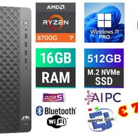 HP RYZEN 7 8700G 16GB RAM DDR5 512SSD W11 PRO