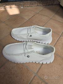 Scarpe bianche mocassino casual n. 40