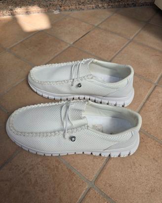 Scarpe bianche mocassino casual n. 40