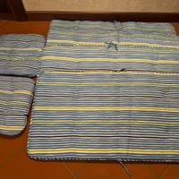 Cuscini per sedie da giardino a righe colorate